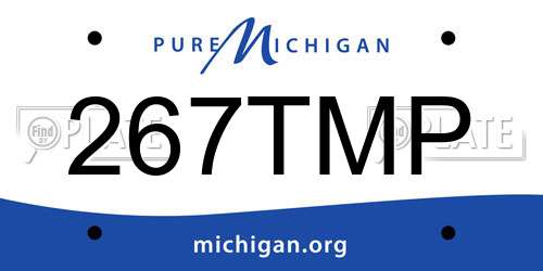 267TMP Michigan License Plate