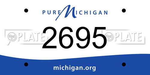 2695 Michigan License Plate
