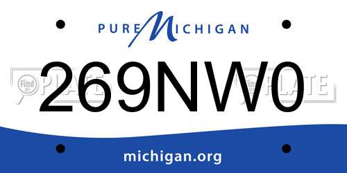269NW0 Michigan License Plate