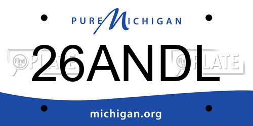 26ANDL Michigan License Plate