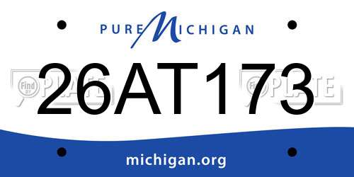 26AT173 Michigan License Plate