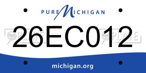 26EC012 Michigan License Plate