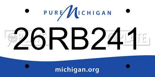 26RB241 Michigan License Plate