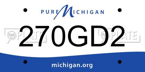 270GD2 Michigan License Plate