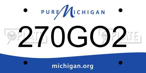 270GO2 Michigan License Plate