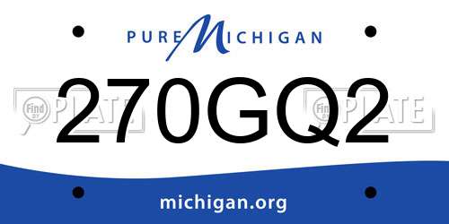 270GQ2 Michigan License Plate