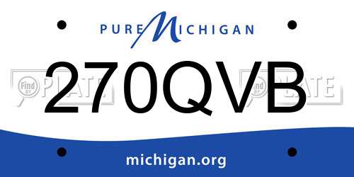 270QVB Michigan License Plate