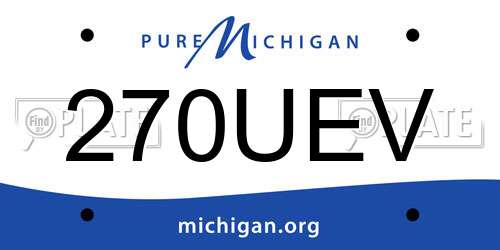 270UEV Michigan License Plate