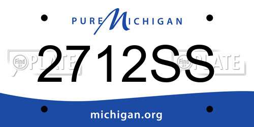 2712SS Michigan License Plate