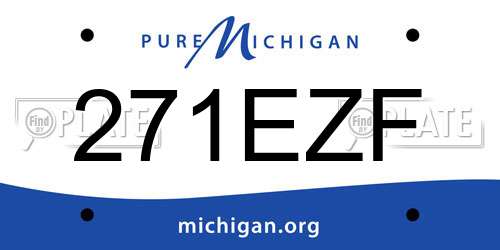 271EZF Michigan License Plate