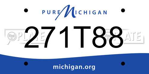271T88 Michigan License Plate