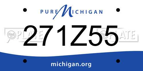 271Z55 Michigan License Plate