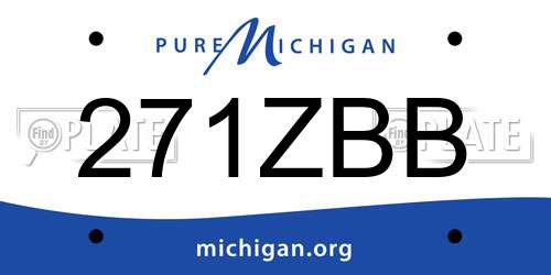 271ZBB Michigan License Plate