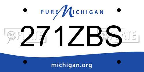 271ZBS Michigan License Plate