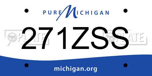 271ZSS Michigan License Plate