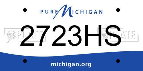2723HS Michigan License Plate