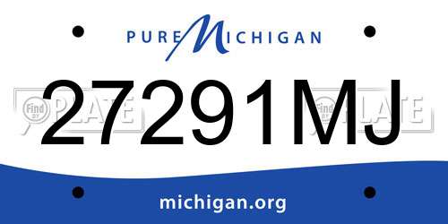 27291MJ Michigan License Plate