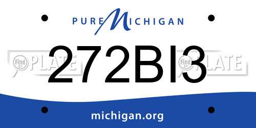 272BI3 Michigan License Plate