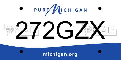 272GZX Michigan License Plate
