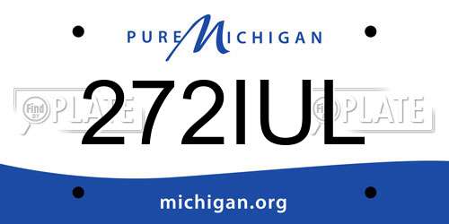 272IUL Michigan License Plate