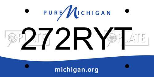272RYT Michigan License Plate