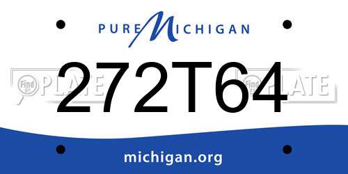 272T64 Michigan License Plate