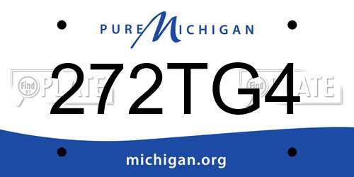 272TG4 Michigan License Plate