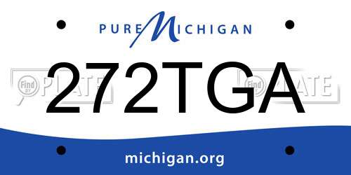 272TGA Michigan License Plate