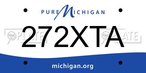 272XTA Michigan License Plate