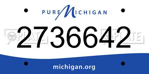 2736642 Michigan License Plate