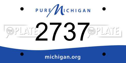 2737 Michigan License Plate