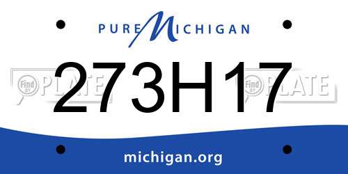 273H17 Michigan License Plate