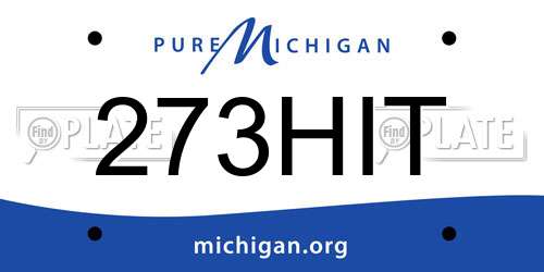 273HIT Michigan License Plate