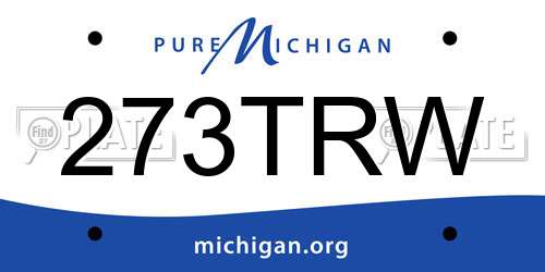 273TRW Michigan License Plate