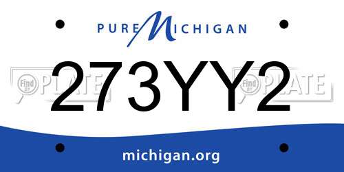 273YY2 Michigan License Plate
