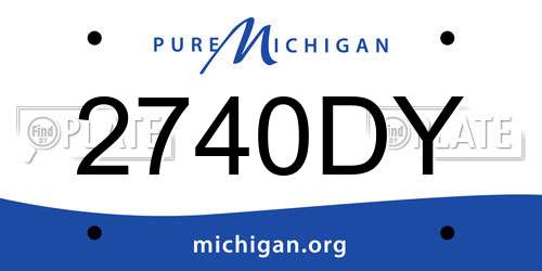 2740DY Michigan License Plate