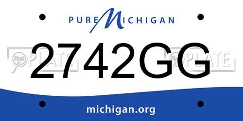 2742GG Michigan License Plate