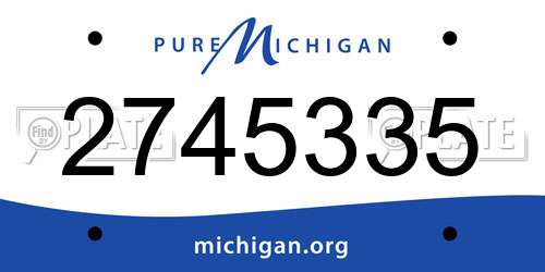 2745335 Michigan License Plate