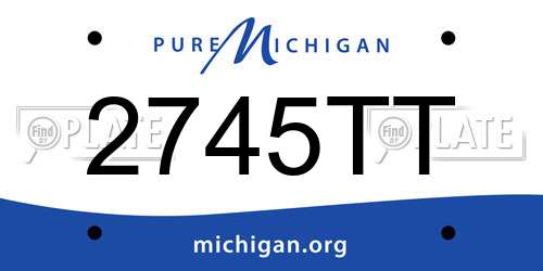 2745TT Michigan License Plate