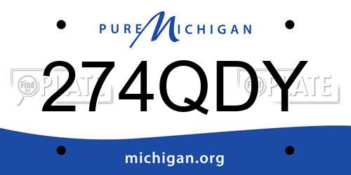 274QDY Michigan License Plate