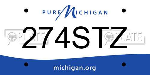 274STZ Michigan License Plate