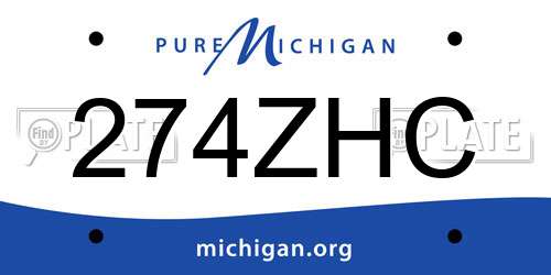 274ZHC Michigan License Plate