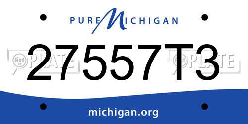 27557T3 Michigan License Plate