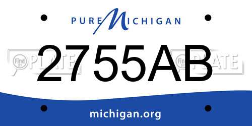 2755AB Michigan License Plate