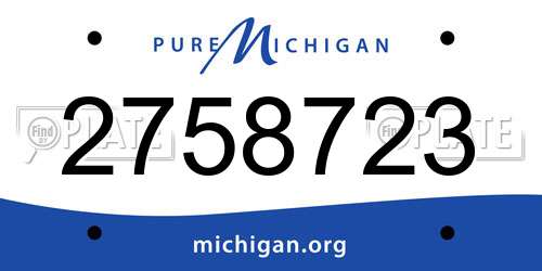 2758723 Michigan License Plate