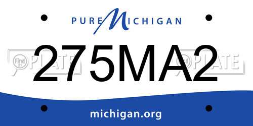 275MA2 Michigan License Plate