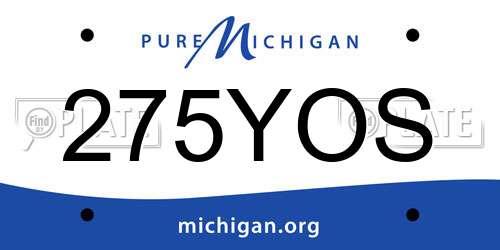 275YOS Michigan License Plate