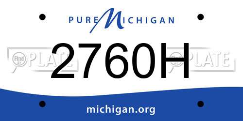 2760H Michigan License Plate