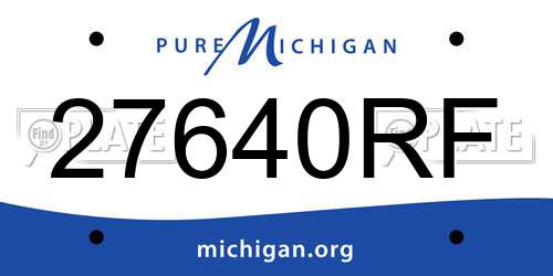 27640RF Michigan License Plate