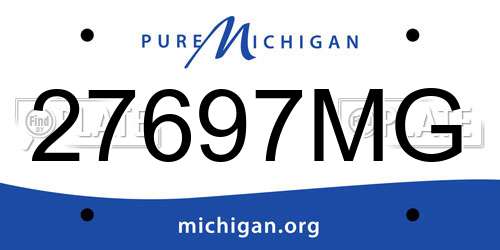 27697MG Michigan License Plate